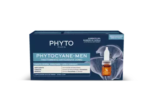 Флаконы с фитоцианом для мужчин при сильном выпадении волос 12 флаконов для лечения мужского выпадения волос Phyto
