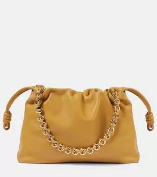 Фламенко Большой кожаный клатч Loewe, цвет sahara