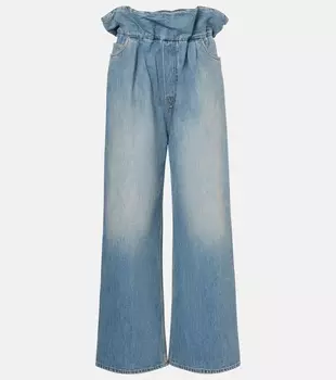 Фламенко джинсы с высокой талией и широкими штанинами Loewe, Denim Blue