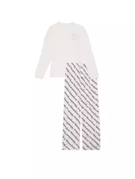 Фланелевая футболка с длинными рукавами Victoria'S Secret, белый