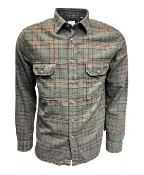 Фланелевая хлопковая рубашка в клетку Heritage Xacus, зеленый