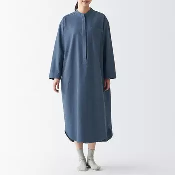 Фланелевая курта MUJI, темно-синий