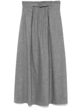 Фланелевая макси-юбка Emporio Armani, серый