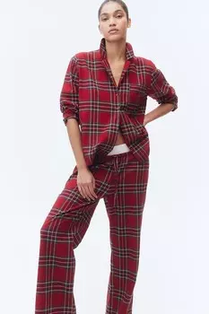 Фланелевая пижама H&M, красный