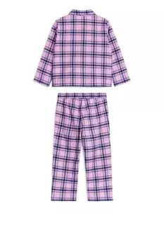 Фланелевая пижама H&M, розовый