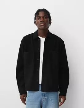 Фланелевая рубашка Bershka, черный