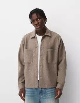 Фланелевая рубашка Bershka, коричневый