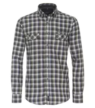 Фланелевая рубашка CASAMODA "Фланелевая рубашка CASAMODA в клетку", зеленый