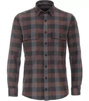 Фланелевая рубашка CASAMODA "Фланелевая рубашка CASAMODA в клетку", коричневый