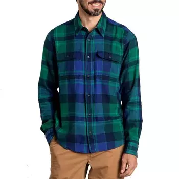 Фланелевая рубашка цвета индиго Toad &amp; Co с длинными рукавами, зеленый/голубой