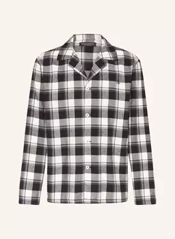 Фланелевая рубашка для сна Marc O'Polo, черный/белый