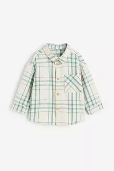 Фланелевая рубашка H&M, бежевый