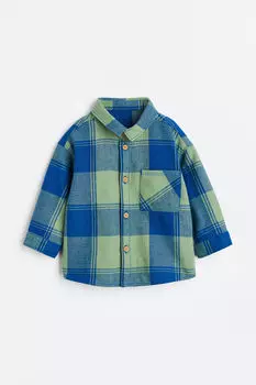 Фланелевая рубашка H&M, зеленый