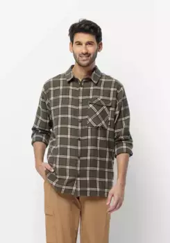 Фланелевая рубашка Jack Wolfskin "MORGENLUFT SHIRT M", цвет Island-Moss-41