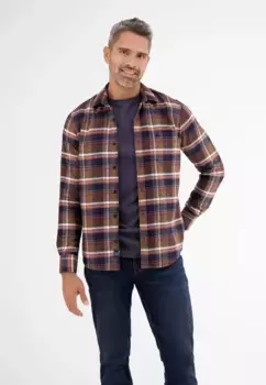 Фланелевая рубашка LERROS "Фланелевая рубашка LERROS, в клетку", коричневый