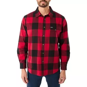 Фланелевая рубашка на пуговицах Big & Tall Smith's Workwear, цвет Red Black