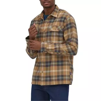 Фланелевая рубашка Patagonia средней плотности с длинными рукавами Fjord, хаки