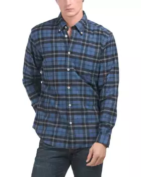 Фланелевая рубашка Regent Brooks Brothers, синий