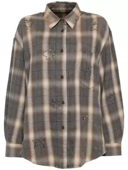 Фланелевая рубашка с бисером JNBY, серый