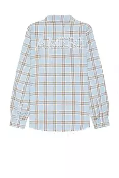 Фланелевая рубашка с дробовиком Amiri, цвет Sea Blue