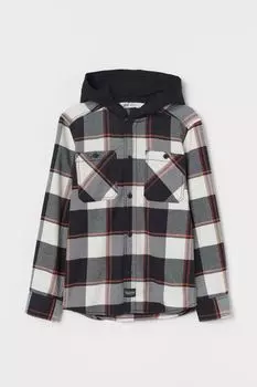 Фланелевая рубашка с капюшоном H&amp;M