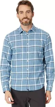 Фланелевая рубашка Salentino UNTUCKit, светло-синий