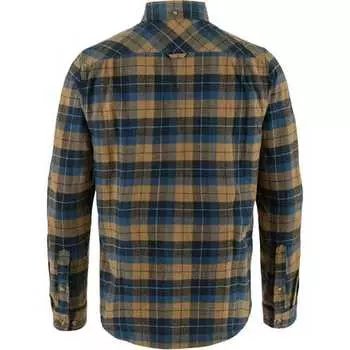 Фланелевая рубашка Singi Heavy стандартного кроя мужская Fjallraven, цвет Dark Navy/Buckwheat Brown