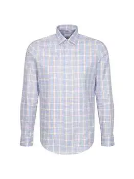 Фланелевая рубашка узкого кроя с длинными рукавами Seidensticker, синий