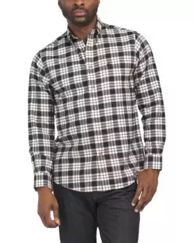 Фланелевая рубашка в клетку Brooks Brothers, белый