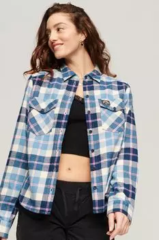 Фланелевая рубашка в клетку Lumberjack Superdry, синий