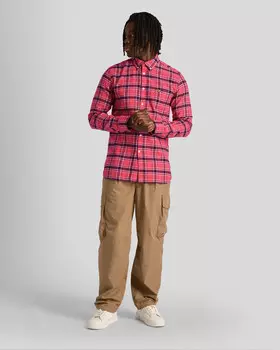 Фланелевая рубашка в клетку Lyle & Scott, розовый