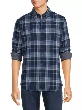 Фланелевая рубашка в клетку на пуговицах Weatherproof Vintage, синий