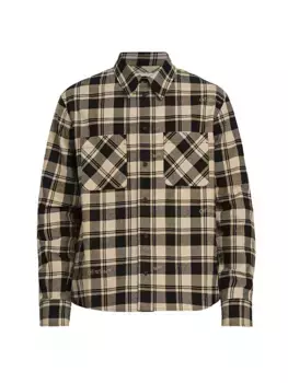 Фланелевая рубашка в клетку Off-White, черный