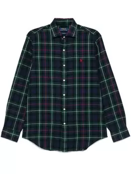 Фланелевая рубашка в клетку Polo Ralph Lauren, синий