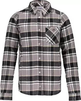 Фланелевая утепленная куртка-рубашка Avery — клетчатая берм — для девочек Obermeyer, серый