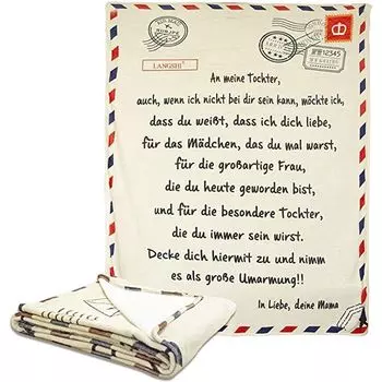 Фланелевое одеяло с принтом 150 х 200 см, одеяло для дивана сине-зеленое Crrynuo