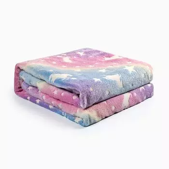 Фланелевое одеяло - темно-серое - полиэстер - 150 х 200 см - в крапинку easy home, мультиколор