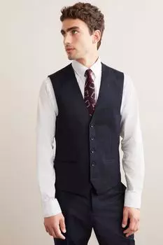 Фланелевой костюм с полушерстяным жилетом Next, синий