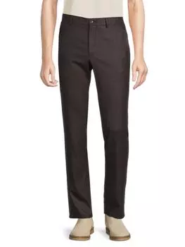 Фланелевые брюки из смесовой шерсти Samuelsohn, цвет Burgundy