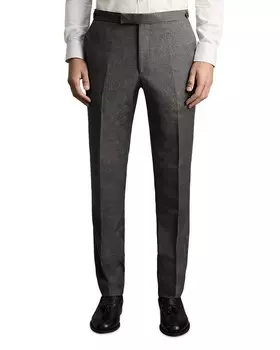 Фланелевые брюки классического кроя REISS, серый