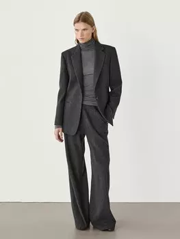 Фланелевые брюки Massimo Dutti, серый