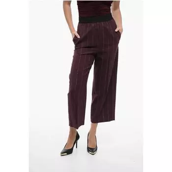 Фланелевые брюки с люрексом Stella Mccartney, Burgundy