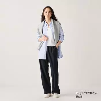 Фланелевые брюки UNIQLO, черный