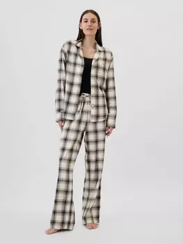 Фланелевые пижамные брюки Gap, черный