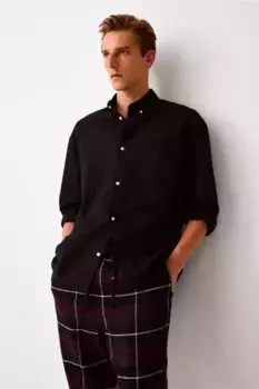 Фланелевые пижамные брюки стандартного кроя H&M, красный