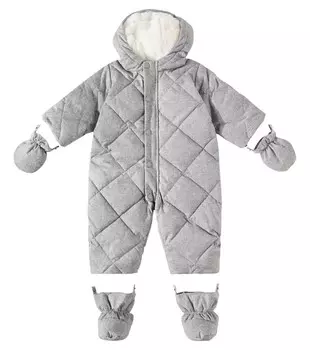 Фланелевый зимний комбинезон Baby Gonsnow Bonpoint, цвет gris chine moyen