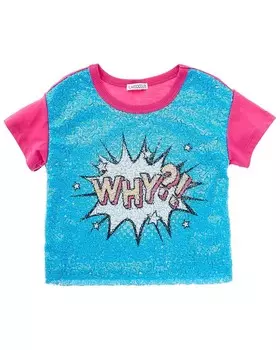 Flapdoodles Почему топ с пайетками, синий