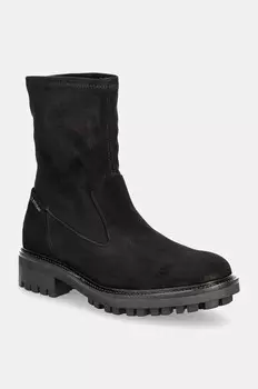 FLAT SOCK BOOT SUE MIX замшевые ботильоны Calvin Klein, черный