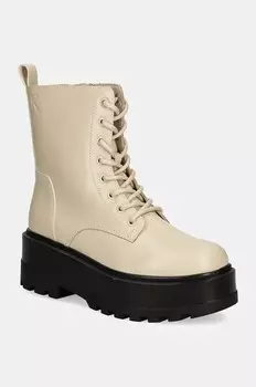 FLATFORM HIGH LACE UP MG DL ботинки Calvin Klein Jeans, бежевый