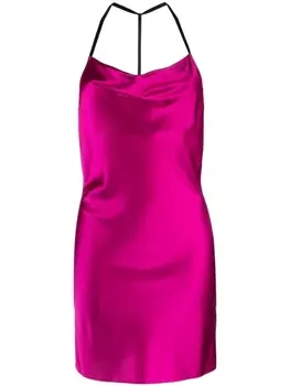 Fleur Du Mal атласное платье-комбинация, фиолетовый